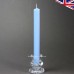 20cm Traditional Drawn Sea Blue Rustic Dinner Candles